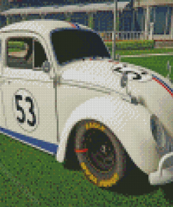Vintage Herbie Car Diamond Painting Art