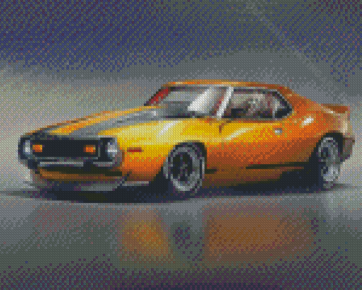 Yellow Javelin AMX Diamond Painting Art