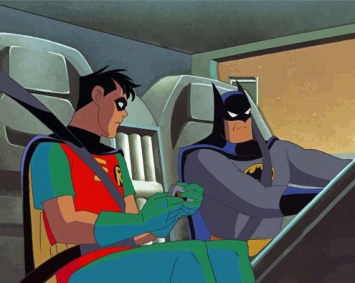 Aesthetic Batman And Robin Diamond Painting Art