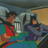 Aesthetic Batman And Robin Diamond Painting Art
