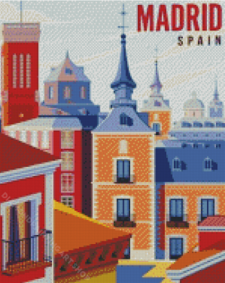 Aesthetic Madrid Spain Diamond Painting Art