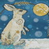 Aesthetic Moon Hare Diamond Painting Art
