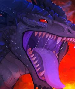 Angry Dragon Cartoon Diamond Painting Art