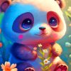 Baby Panda Diamond Painting Art