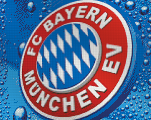 Bayern Munich Logo Water Drops Diamond Painting Art