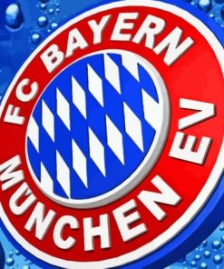 Bayern Munich Logo Water Drops Diamond Painting Art