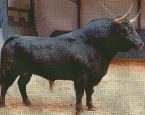 Black Bull Animal Diamond Painting Art