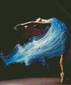 Blue Ocean Ballerina Diamond Painting Art