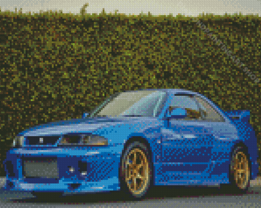 Blue Skyline Gtr Diamond Painting Art