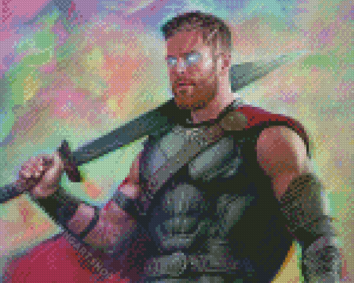 Cool Thor Ragnarok Diamond Painting Art