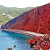 Greece Red Beach Diamond Painting Art