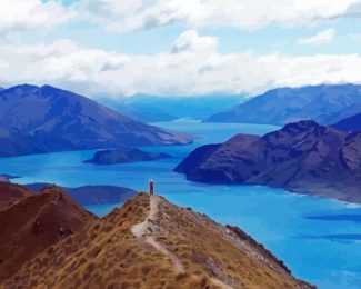 Lake Wanaka Landscape New Zealand Diamond Painting Art