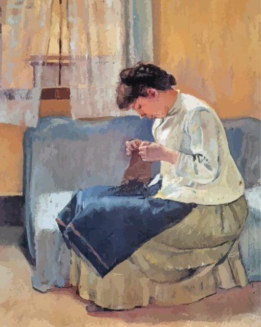 Mary Cassatt Sewing Lady Diamond Painting Art