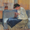 Mary Cassatt Sewing Lady Diamond Painting Art