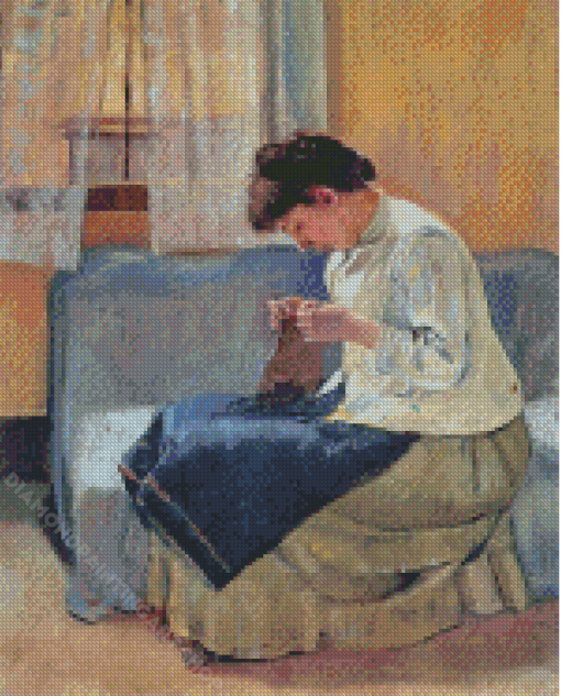 Mary Cassatt Sewing Lady Diamond Painting Art