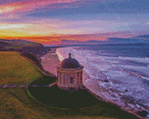 Mussenden Temple Sunset Time Diamond Painting Art