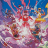 Power Rangers Mighty Morphin Diamond Painting Art