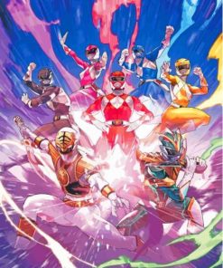 Power Rangers Mighty Morphin Diamond Painting Art