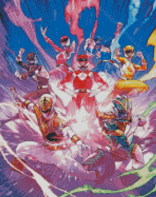 Power Rangers Mighty Morphin Diamond Painting Art