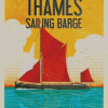 Thames Sailing Barge Poster Diamond Painting Art