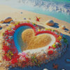 Tropical Heart Diamond Painting Art