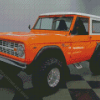 1966 Orange Ford Bronco Diamond Painting Art