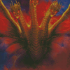 Aesthetic King Ghidorah Diamond Painting Art