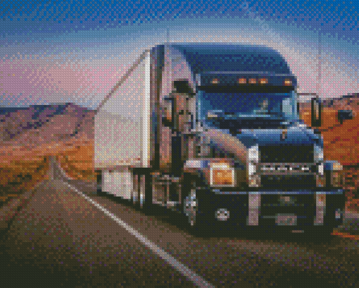 Black Mack Truck Diamond Painting Art