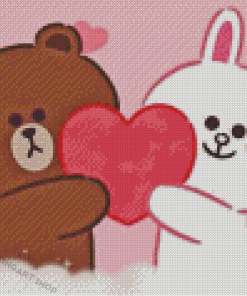 Brown And Cony Diamond Painting Art
