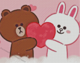 Brown And Cony Diamond Painting Art