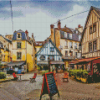 Caen Buildings Diamond Painting Art