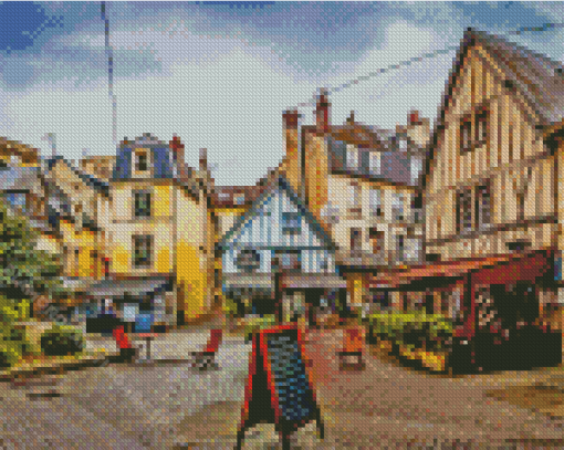 Caen Buildings Diamond Painting Art