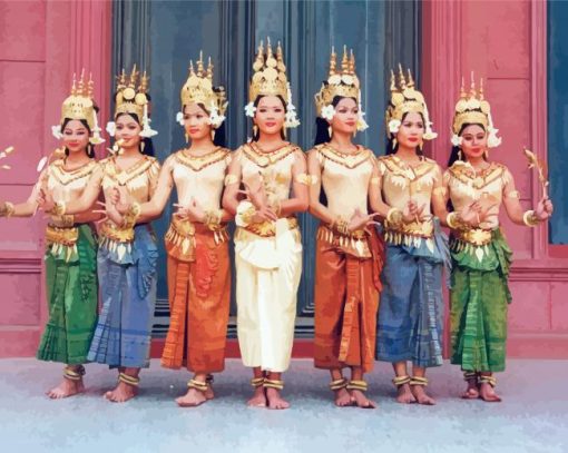 Cambodia Dancers Diamond Painting Art