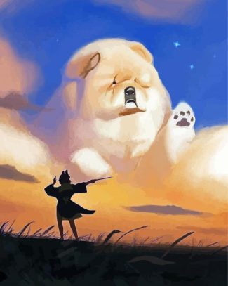Chow Chow Cloud Dog Diamond Painting Art