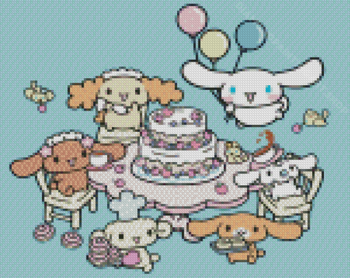 Cinnamoroll Birthday Diamond Painting Art