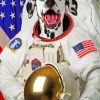Dalmatian Dog Astronaut Diamond Painting Art
