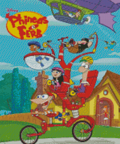 Disney Phineas And Ferb Poster Diamond Painting Art