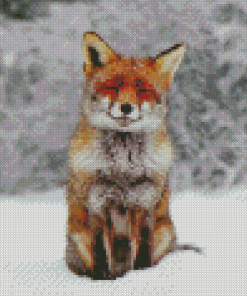 Fox In The Snow Diamond Painting Art