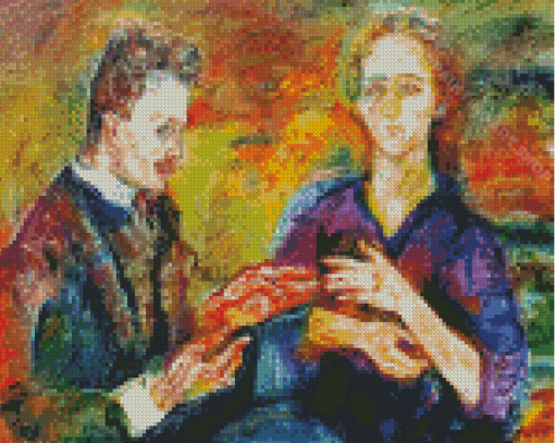 Hans Tietze And Erica Tietze Conrat By Oskar Kokoschka Diamond Painting Art