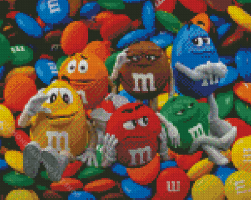 M And Ms Diamond Painting Art