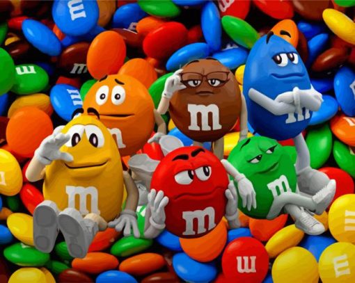 M And Ms Diamond Painting Art