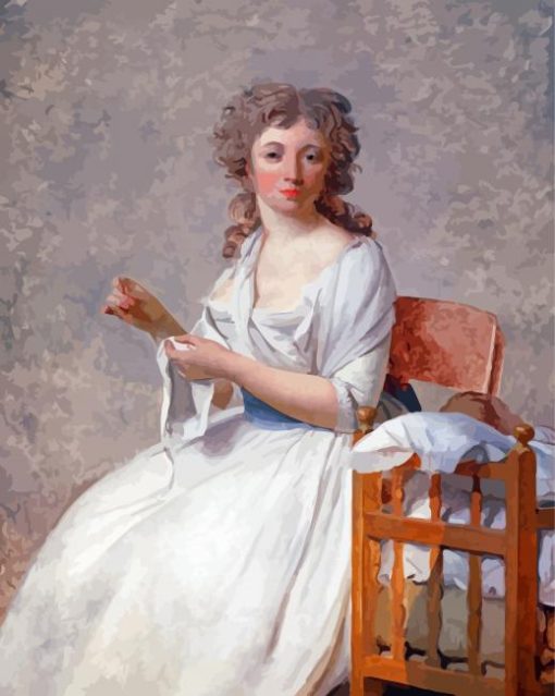 Madame De Pastoret And Her Son Jacques Louis David Diamond Painting Art