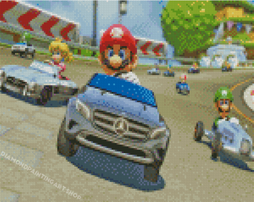 Mario Karts Game Diamond Painting Art