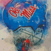 Ole Miss Helmet Diamond Painting Art