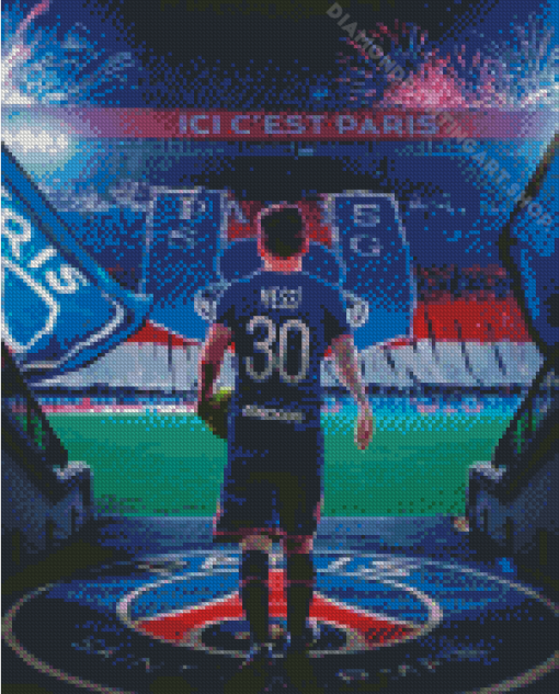 PSG Messi Player Diamond Painting Art