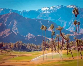 Palm Desert California Landscape Diamond Painting Art