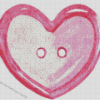 Pink Heart Button Diamond Painting Art