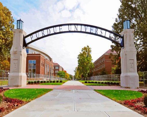 Purdue University Gateway Diamond Painting Art