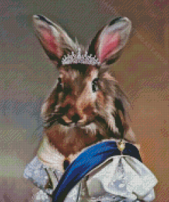 Queen Lionhead Rabbit Diamond Painting Art