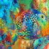 Rainbow Abstract Puffer Fish Diamond Painting Art